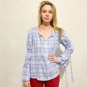 Blue and white Sanctuary blouse